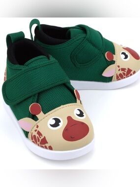 IKIKI Giraffe Squeaky Toddler Shoes for Boys and Girls V2 | Green Size 8